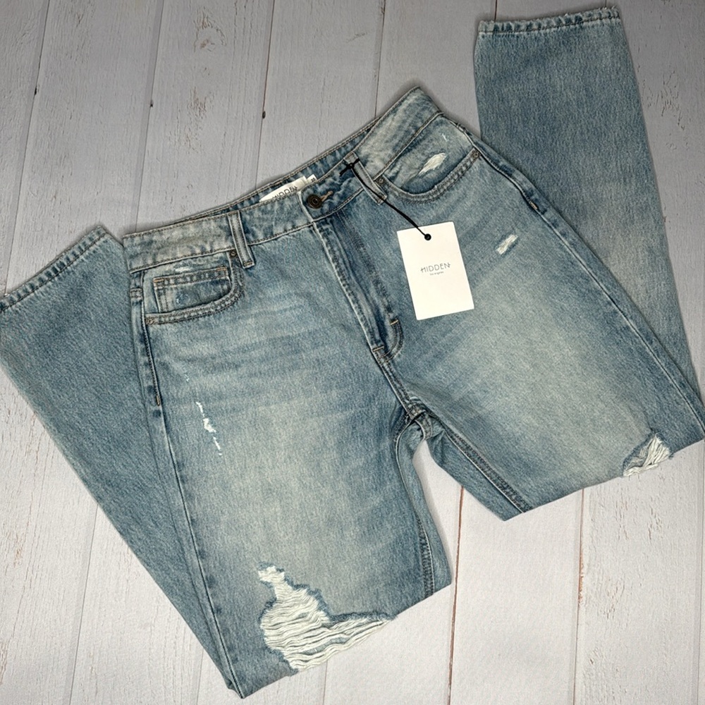 NWT - Hidden - Zoey Distressed Mom Jeans - Size 25